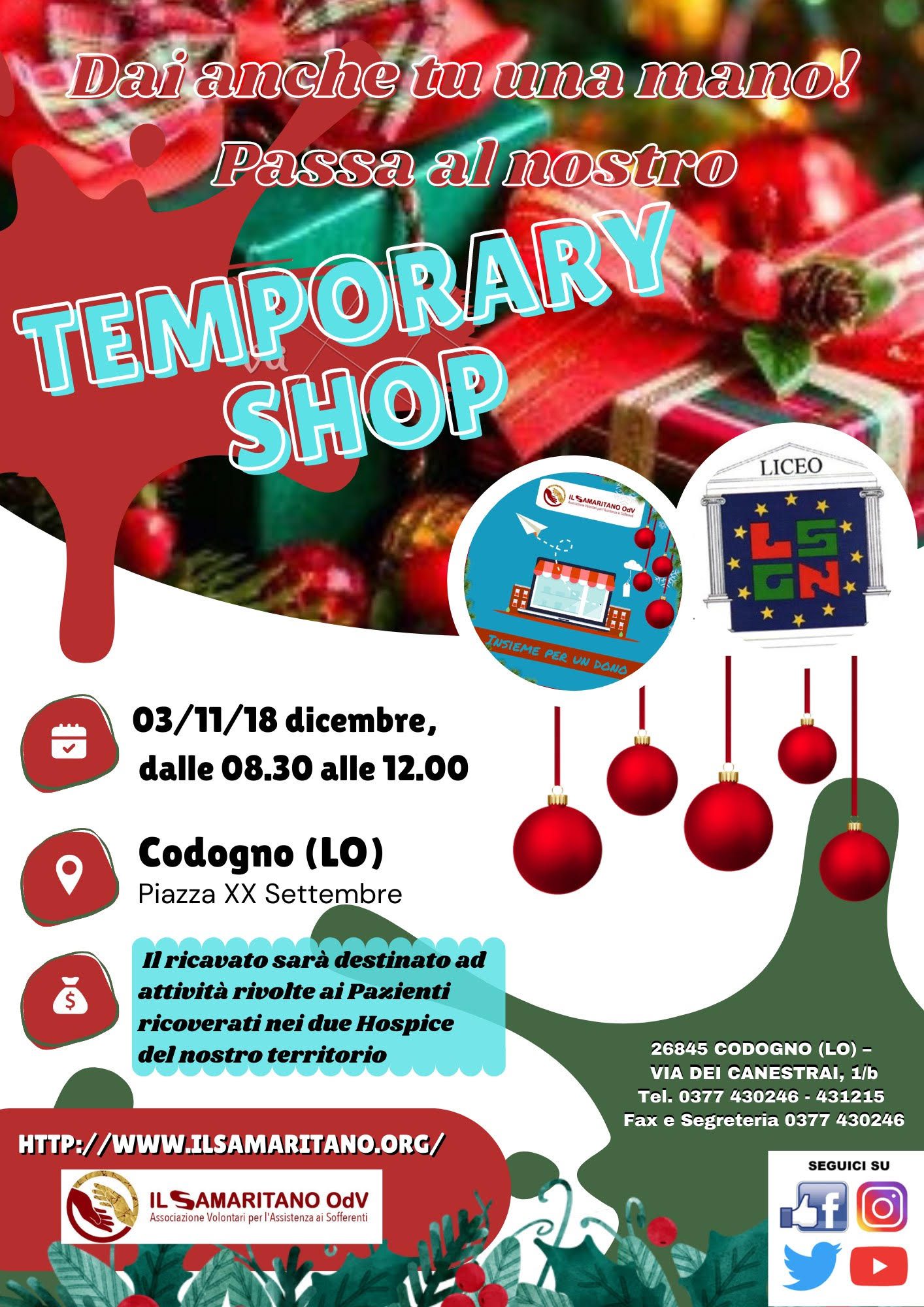 Samaritano – Locandina Temporary Shop